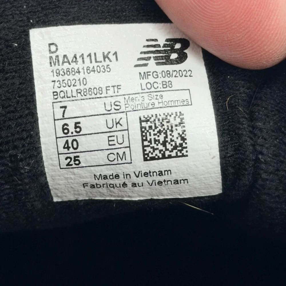 New Balance 411 ComfortRide Mens Size 7 Black Walking Shoes